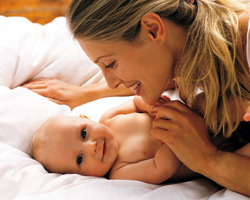 Mother and baby sharing a smile