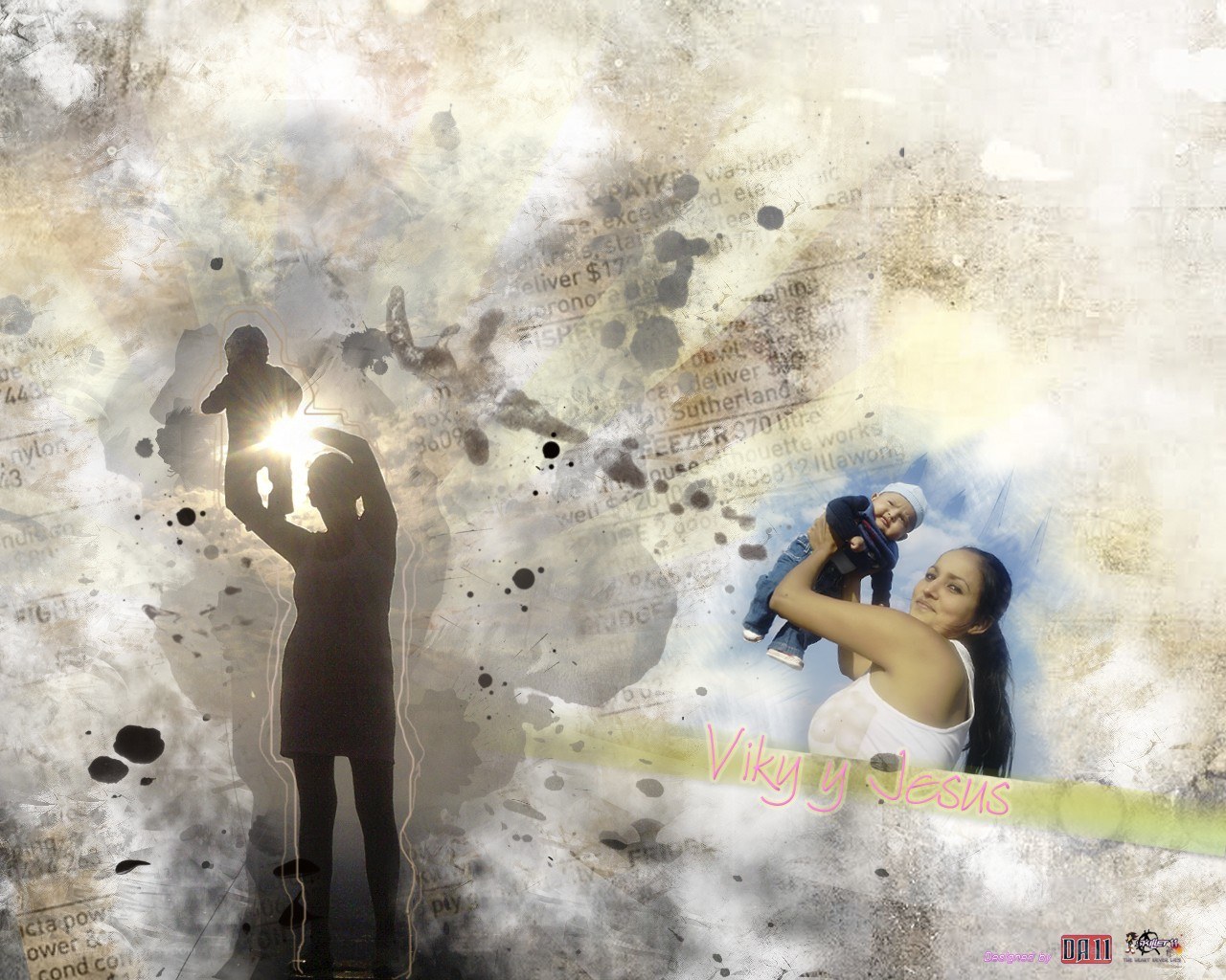 Mother and child collage