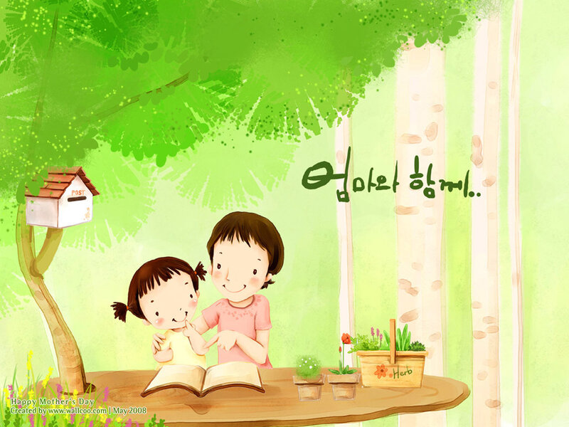 Mother and Daughter Reading