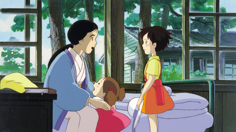 Mother and daughters in a room