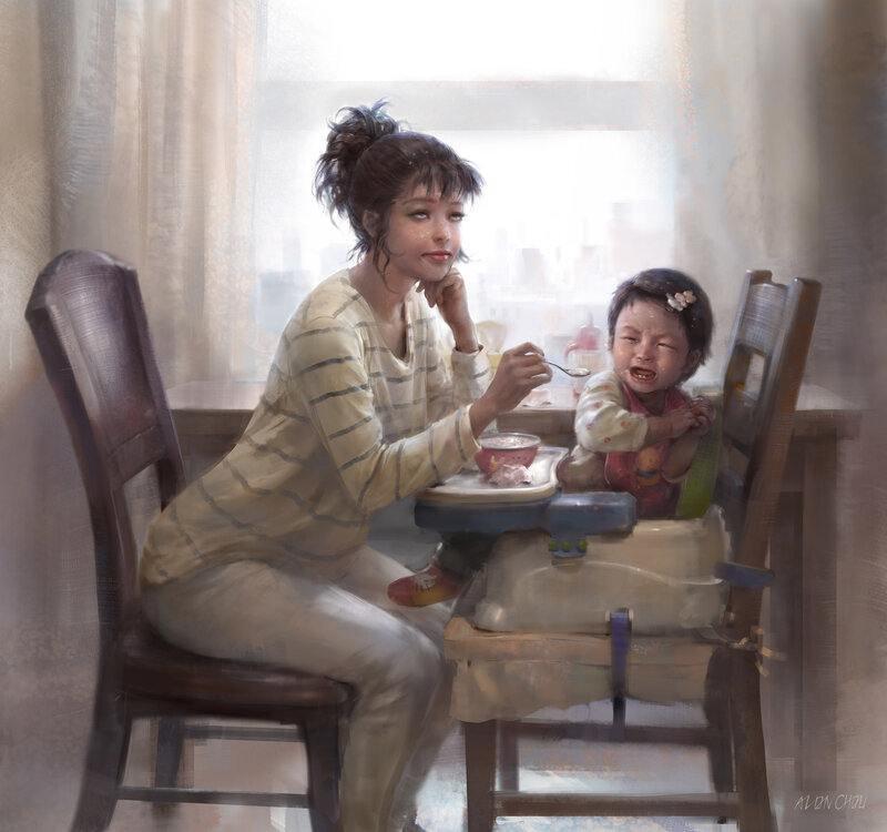 Mother Feeding Baby