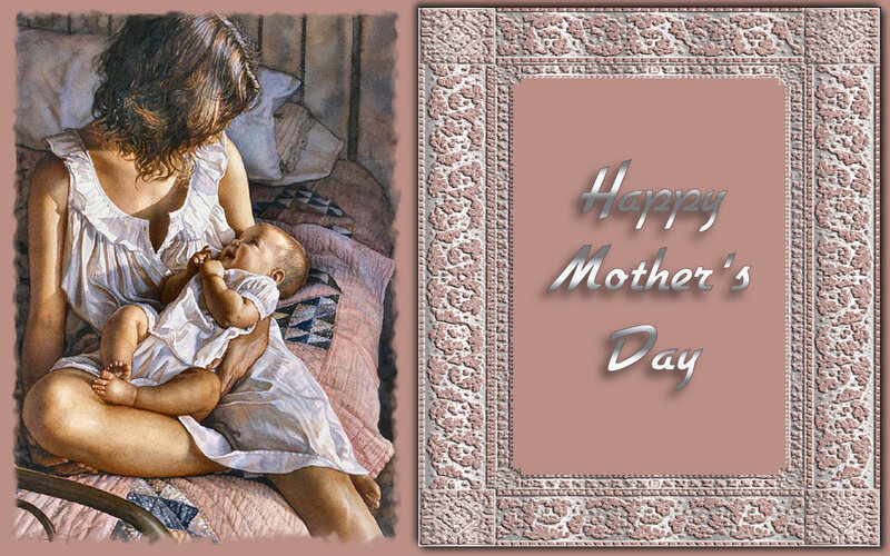 Mother Holding Baby — Pink