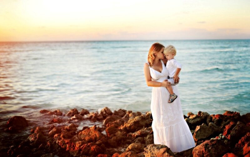 Mother Holding Child
