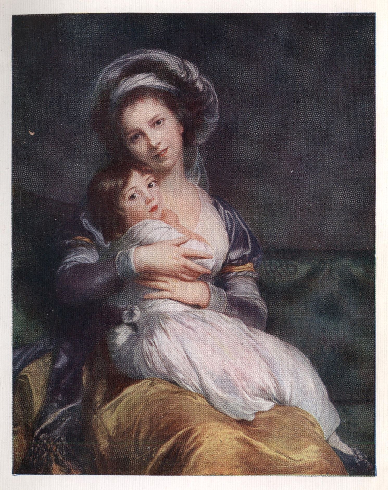 Mother holding her child