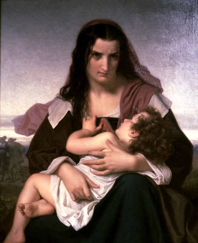 Mother holding her child