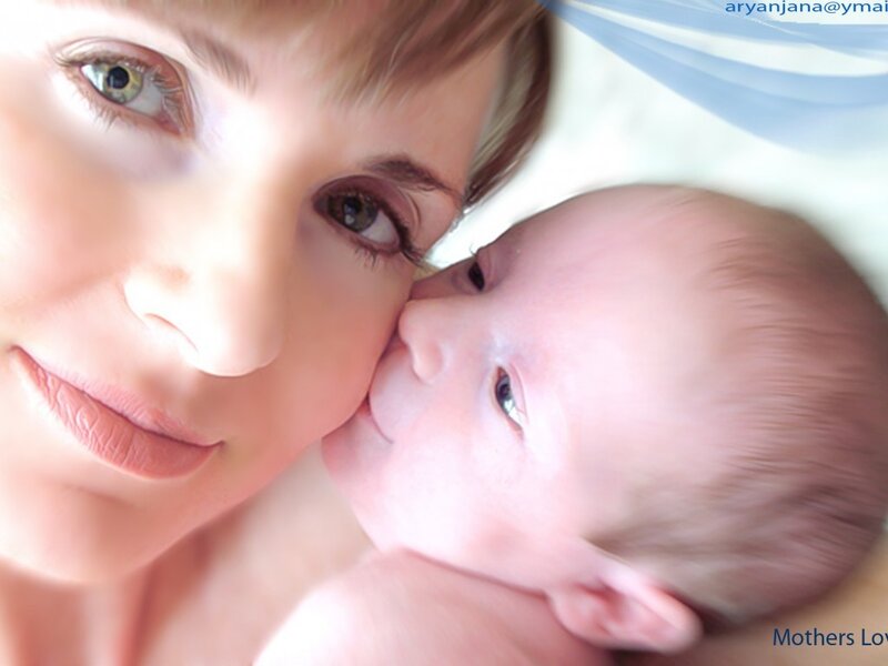 Mother Holding Newborn Baby