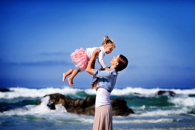 Mother Lifting Daughter