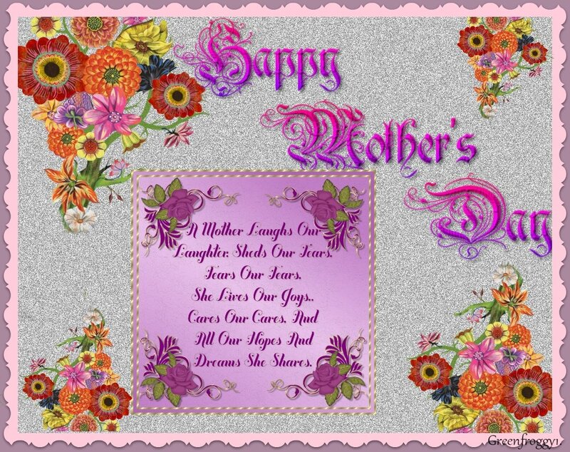 Mother's Day Card — Purple, Celebratory