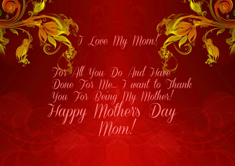 Mother's Day Card — Red