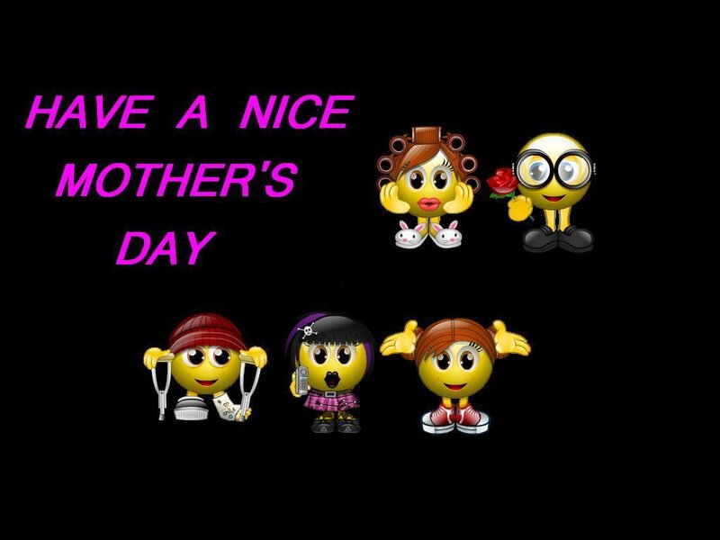 Mother's Day with smiley characters