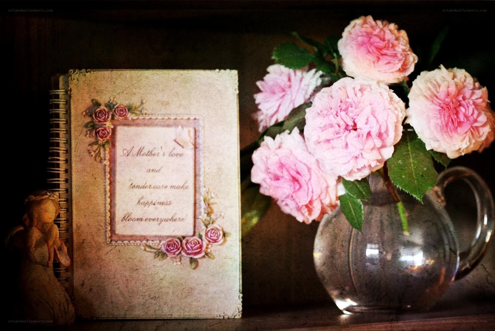Mother's love and flowers