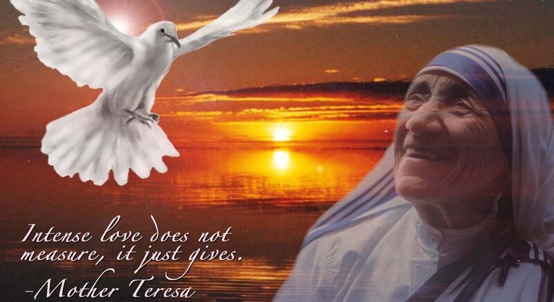 Mother Teresa Portrait — Orange