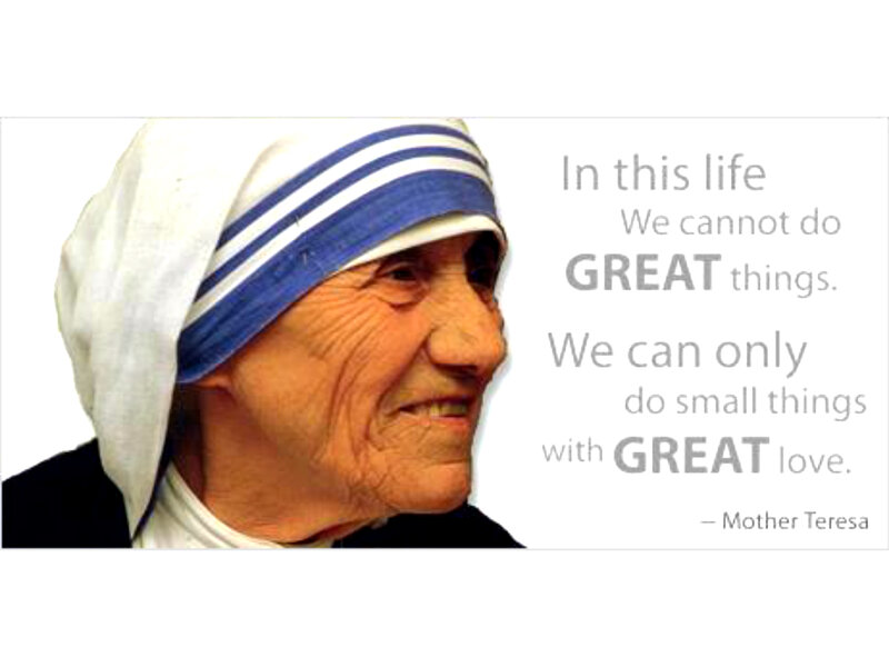 Mother Teresa Portrait — White