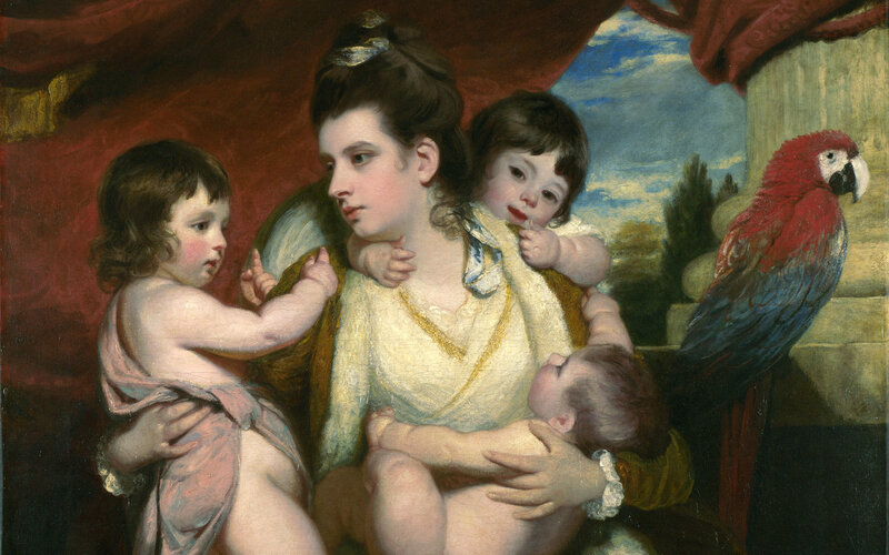 Mother with three children