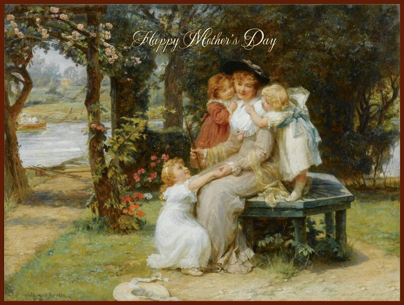 Mother with Three Children — Green