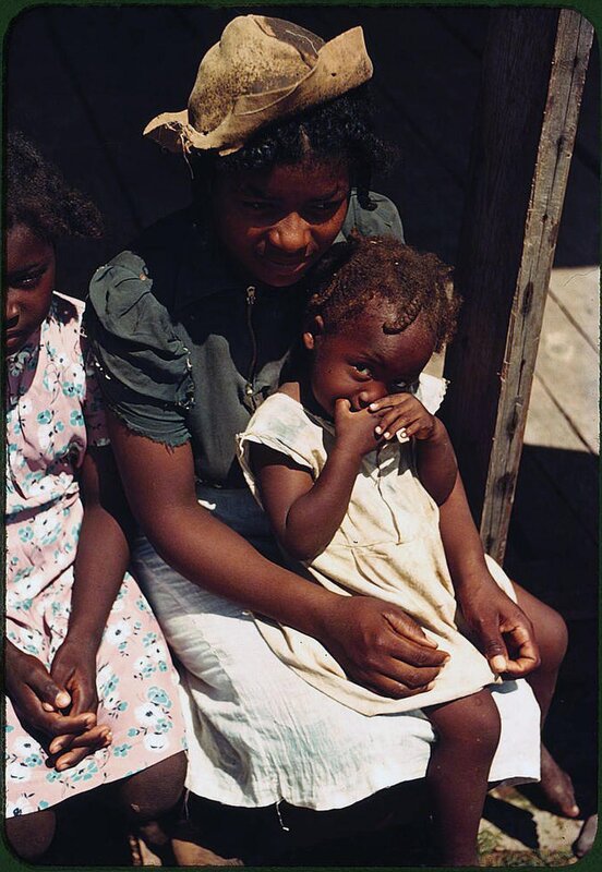 Mother with two children