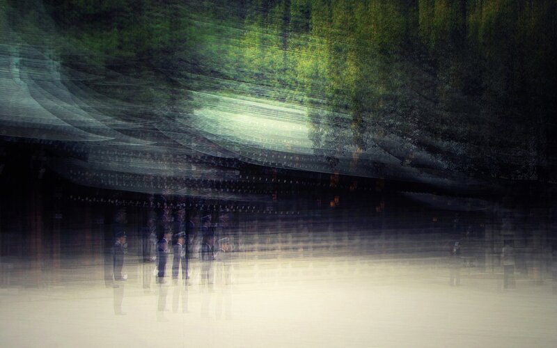 motion blur at a temple