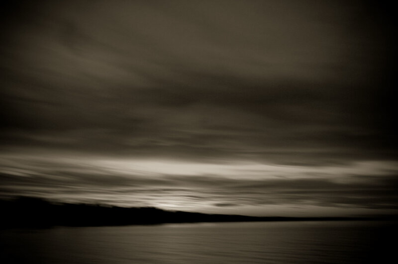 motion blur sky over water
