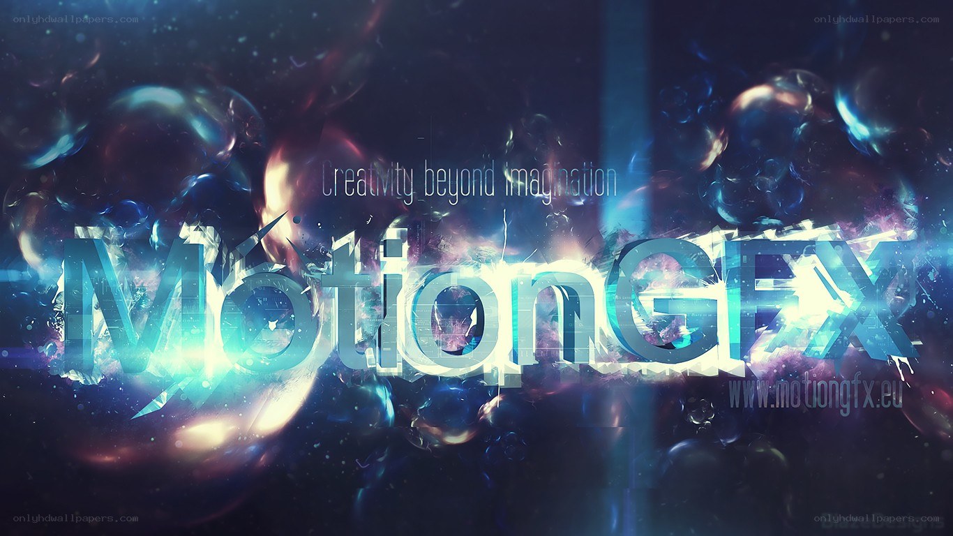 MotionGFX logo with cosmic background