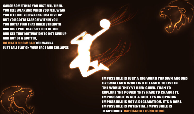 Motivational basketball quote