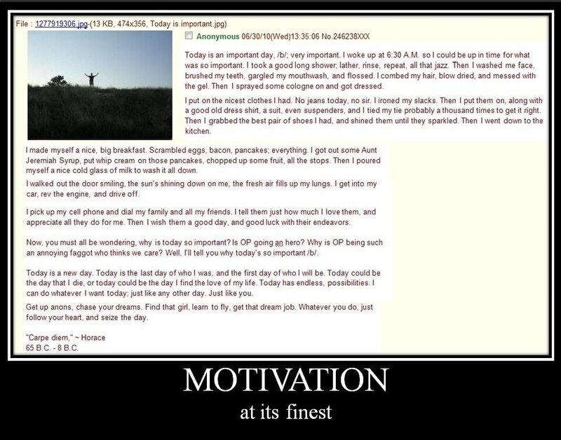 Motivational post with text
