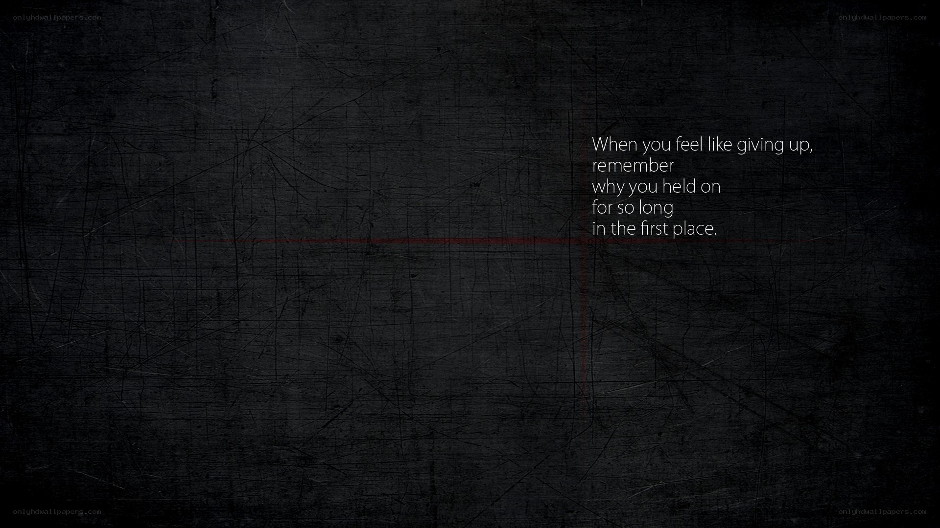 Motivational quote on dark background