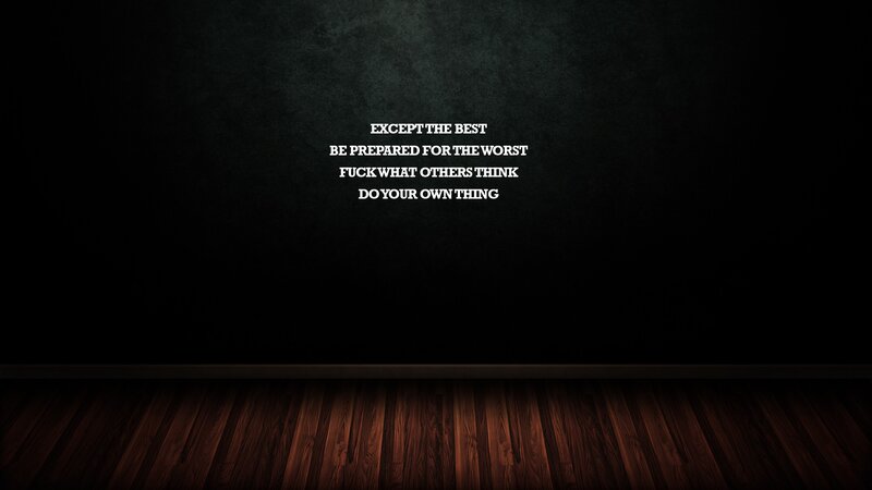 motivational quote on dark wall