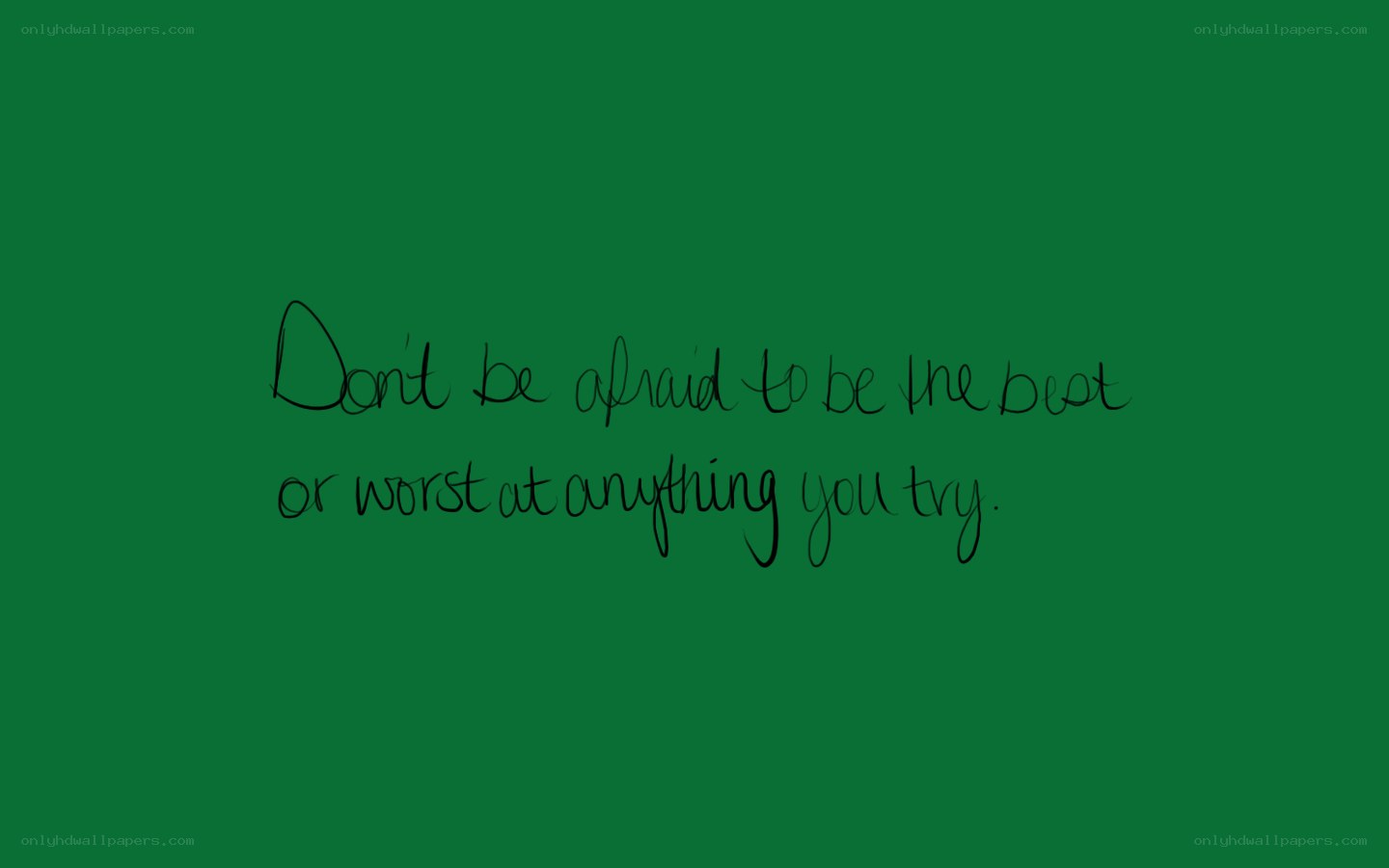 motivational quote on green