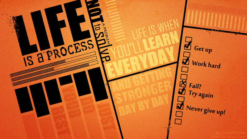 Motivational Quote Poster — Orange