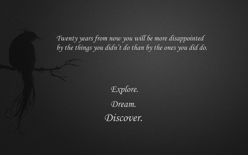 Motivational quote with bird silhouette