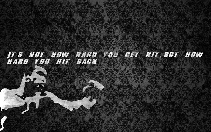 Motivational quote with silhouette