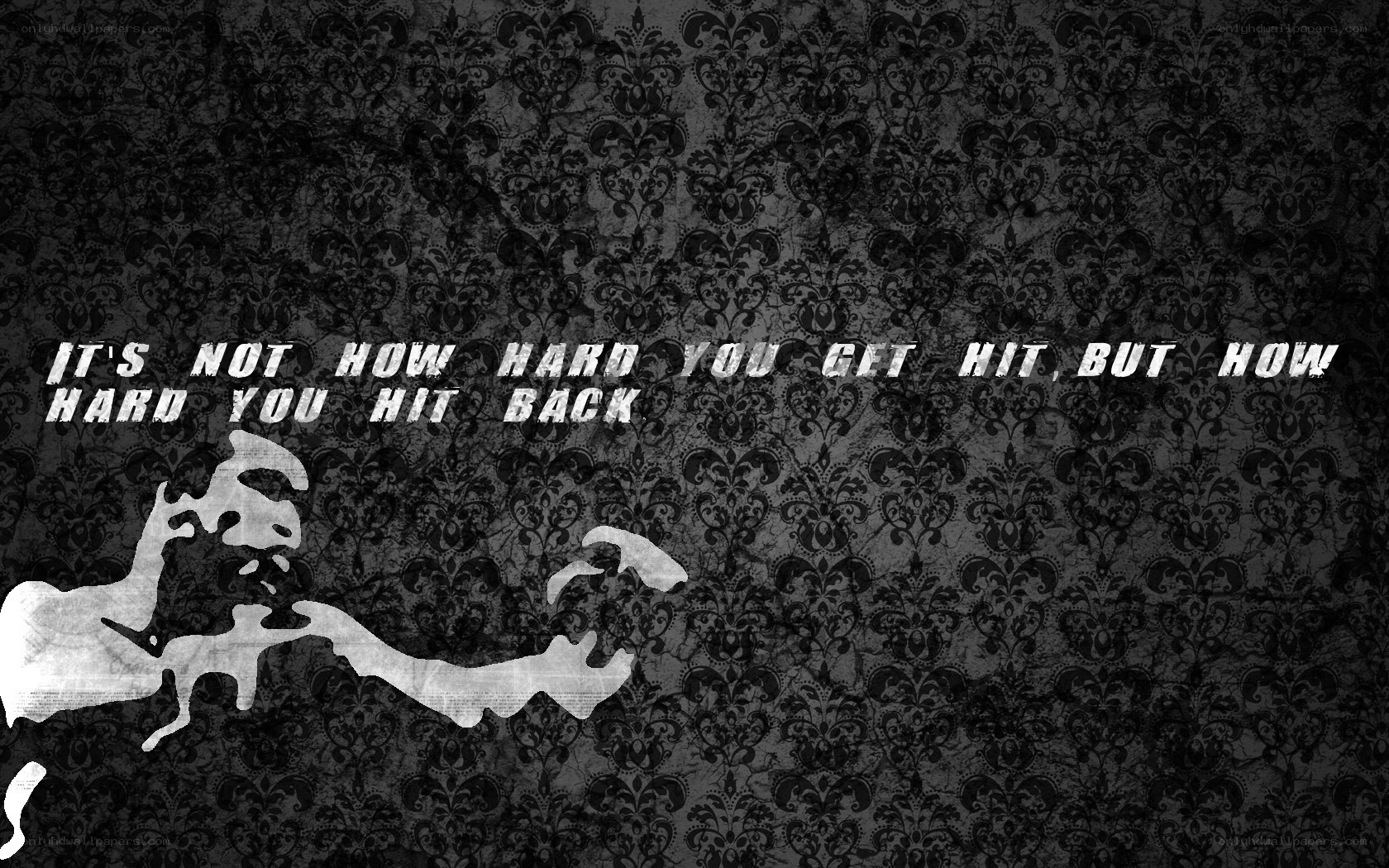 Motivational quote with silhouette