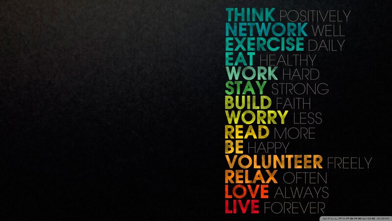 Motivational Text on Dark Background — Black