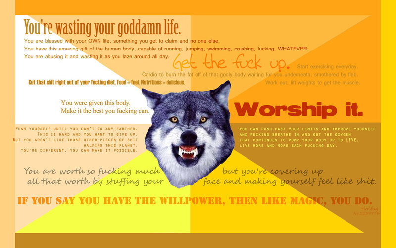 motivational wolf poster
