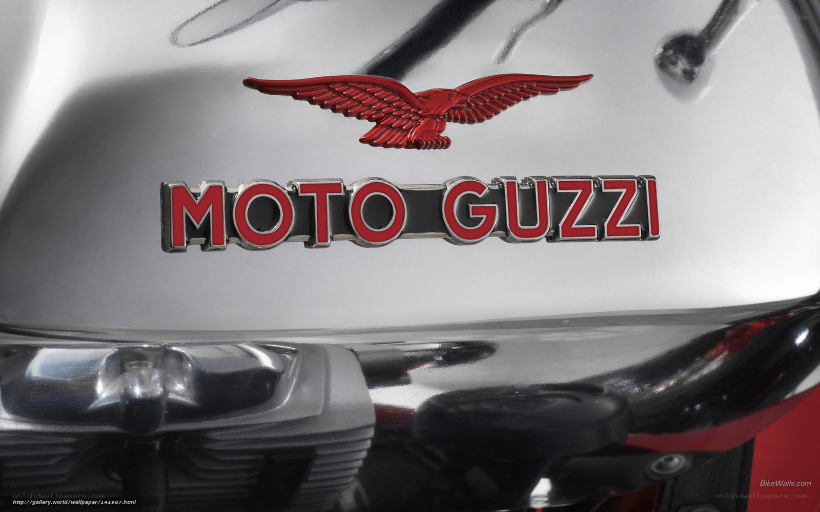 Moto Guzzi emblem close-up