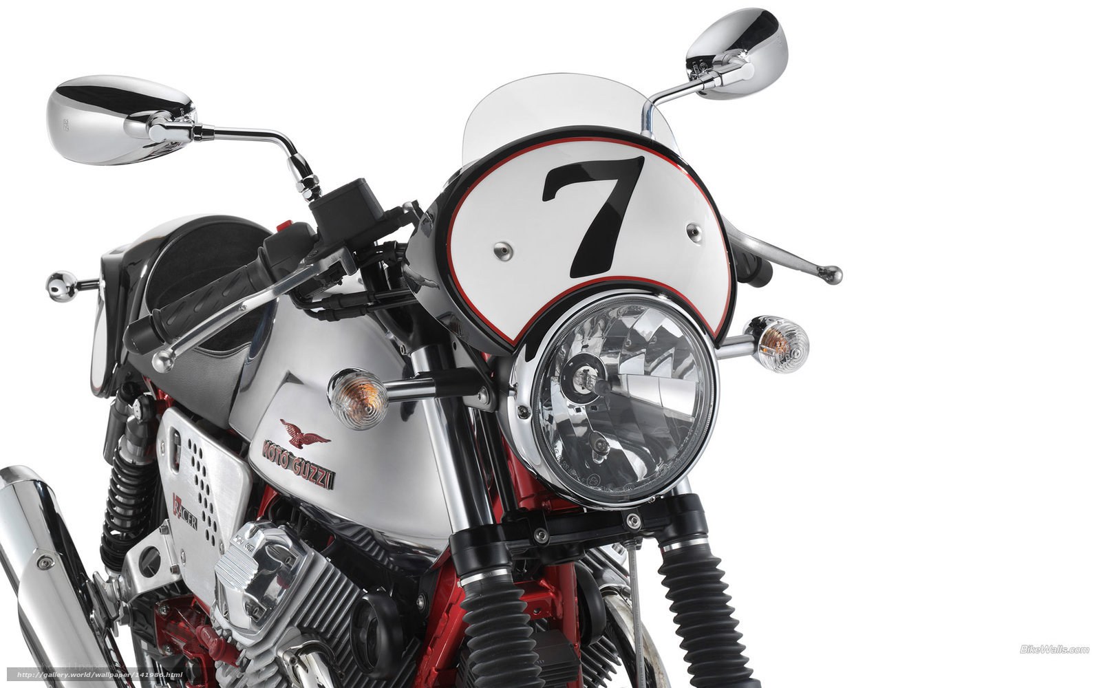 Moto Guzzi motorcycle front view