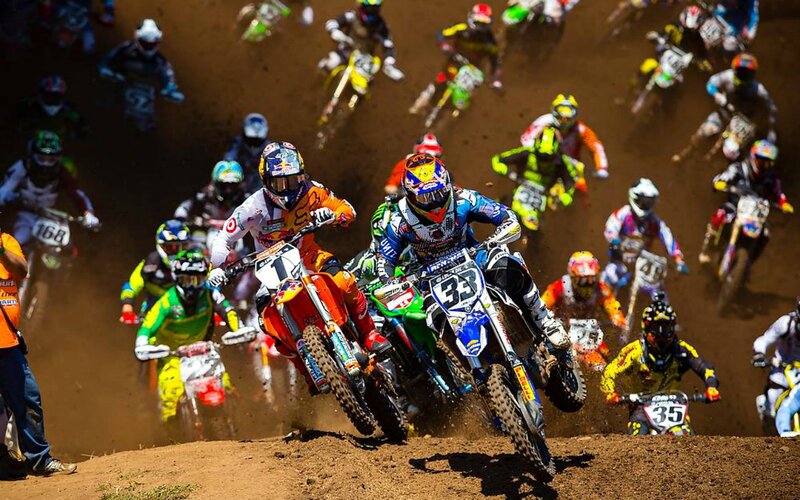 Motocross Racers on Dirt