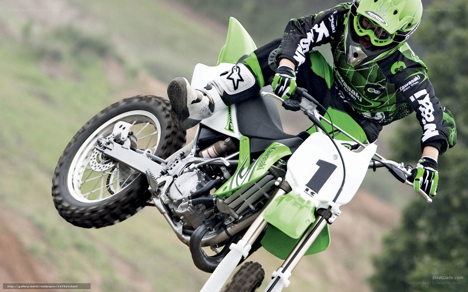 Motocross rider in action