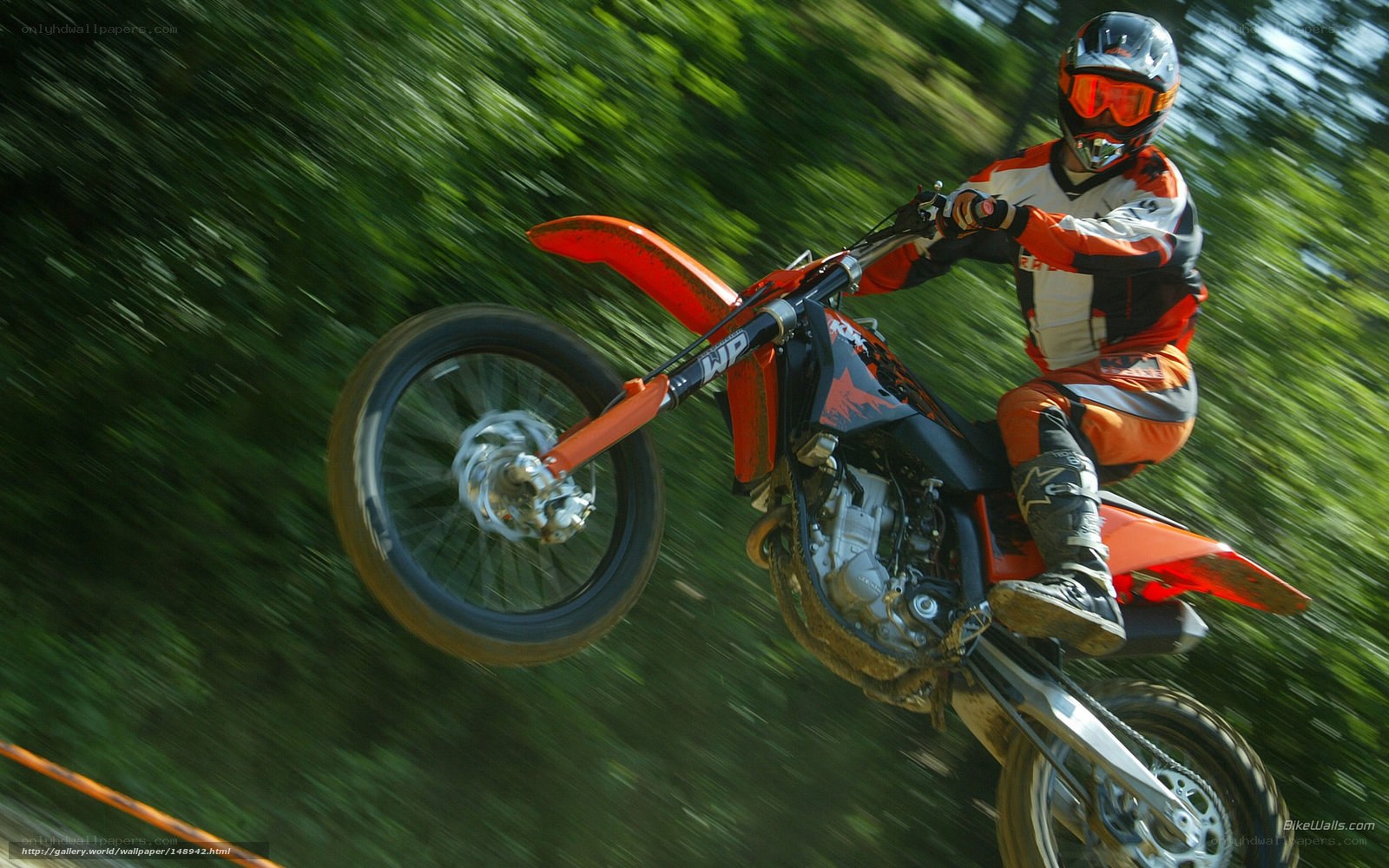 Motocross rider in action