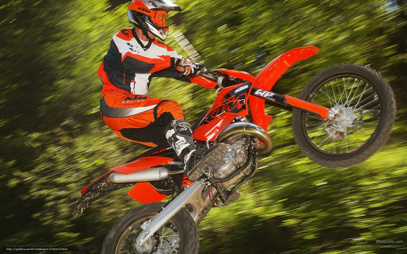 Motocross rider in action