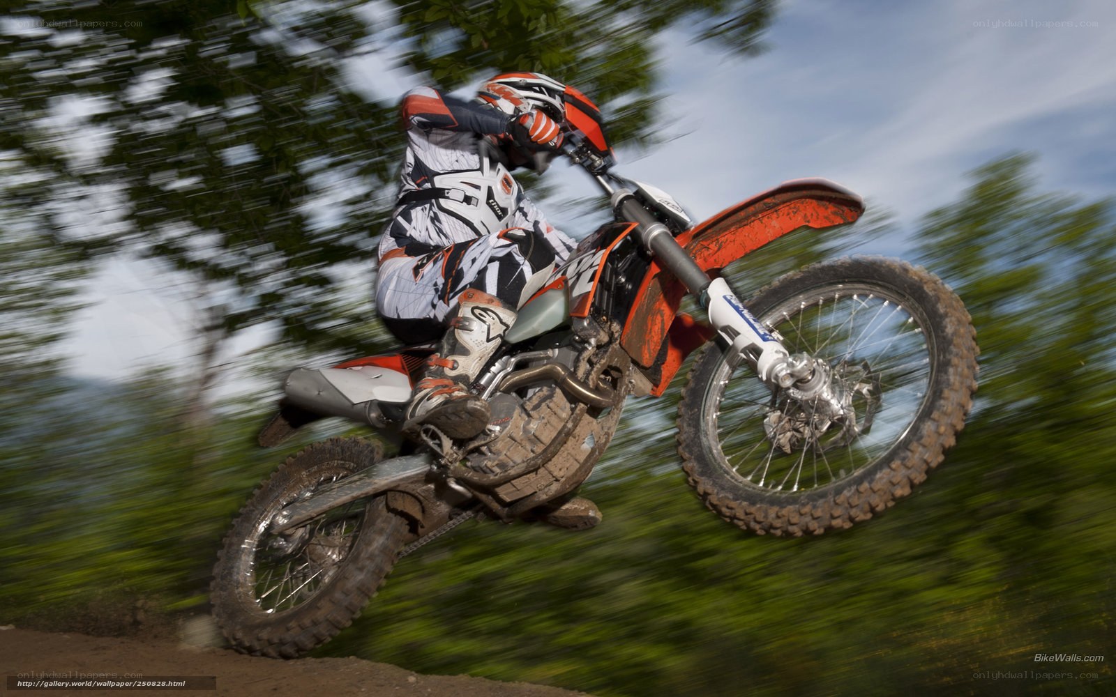 Motocross rider in action