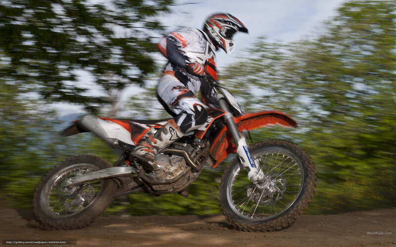 Motocross rider in action