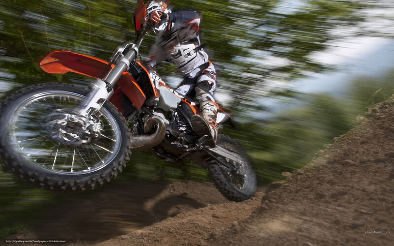 Motocross rider in action