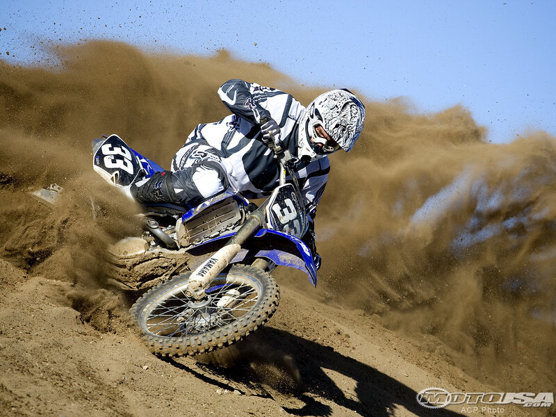 Motocross rider in action