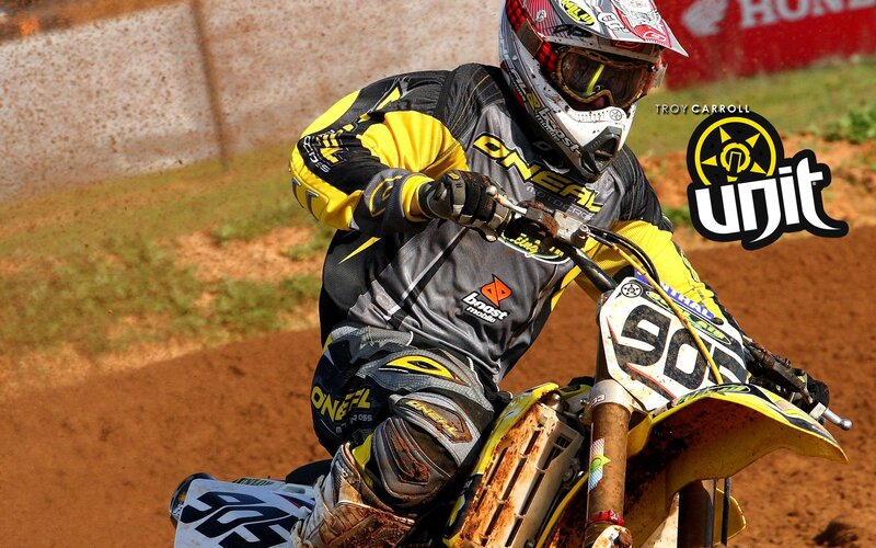 Motocross rider in action