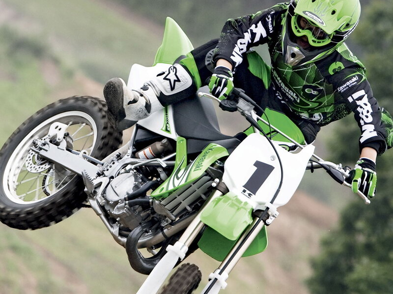 Motocross rider in action
