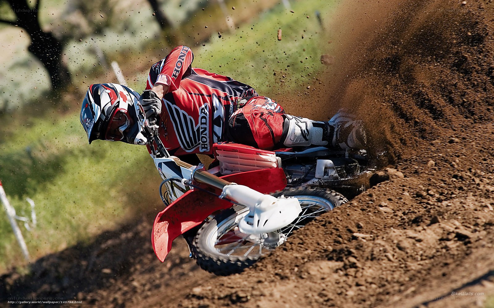 Motocross rider in action