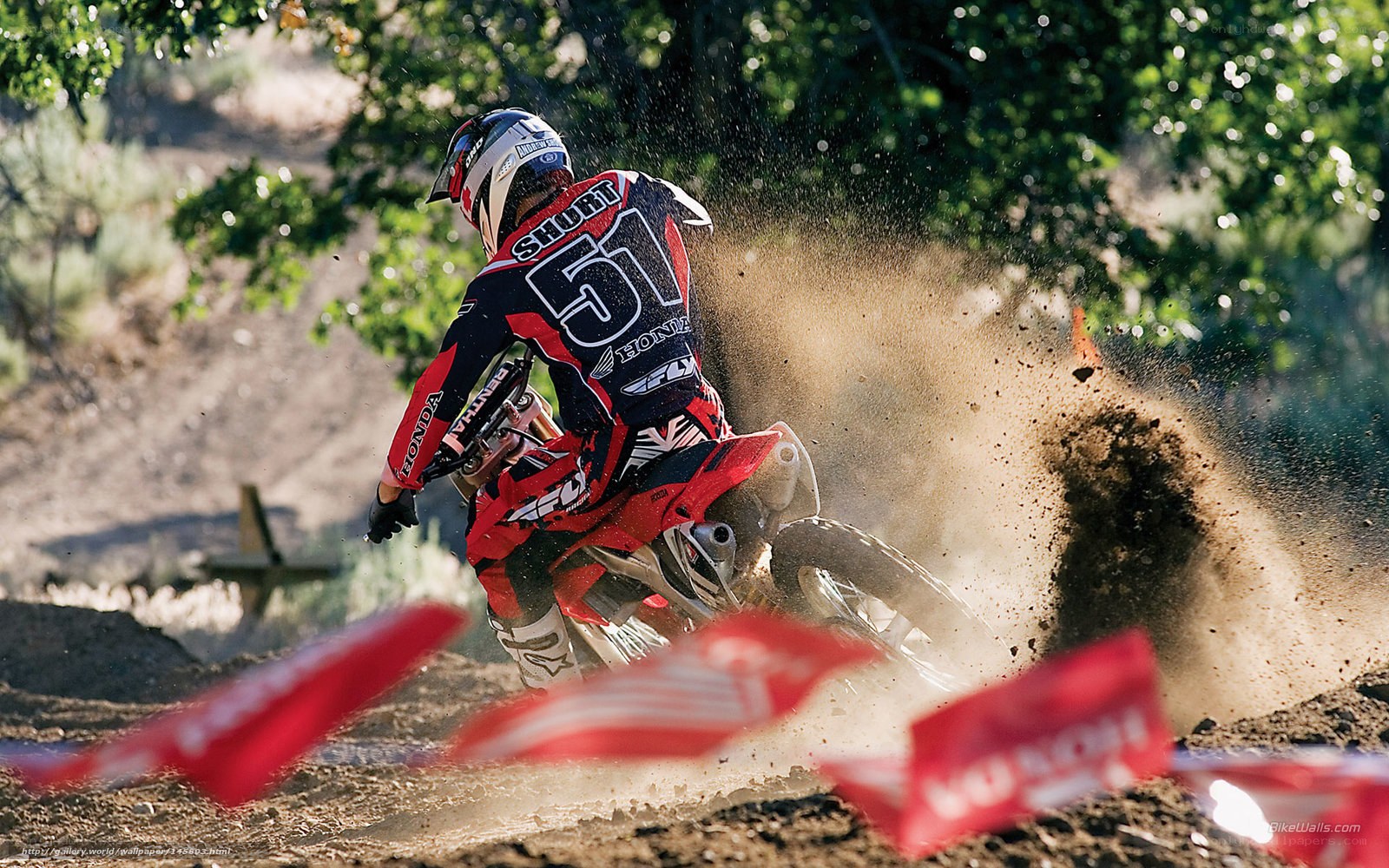 Motocross rider in action