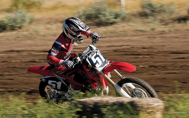 Motocross rider in action