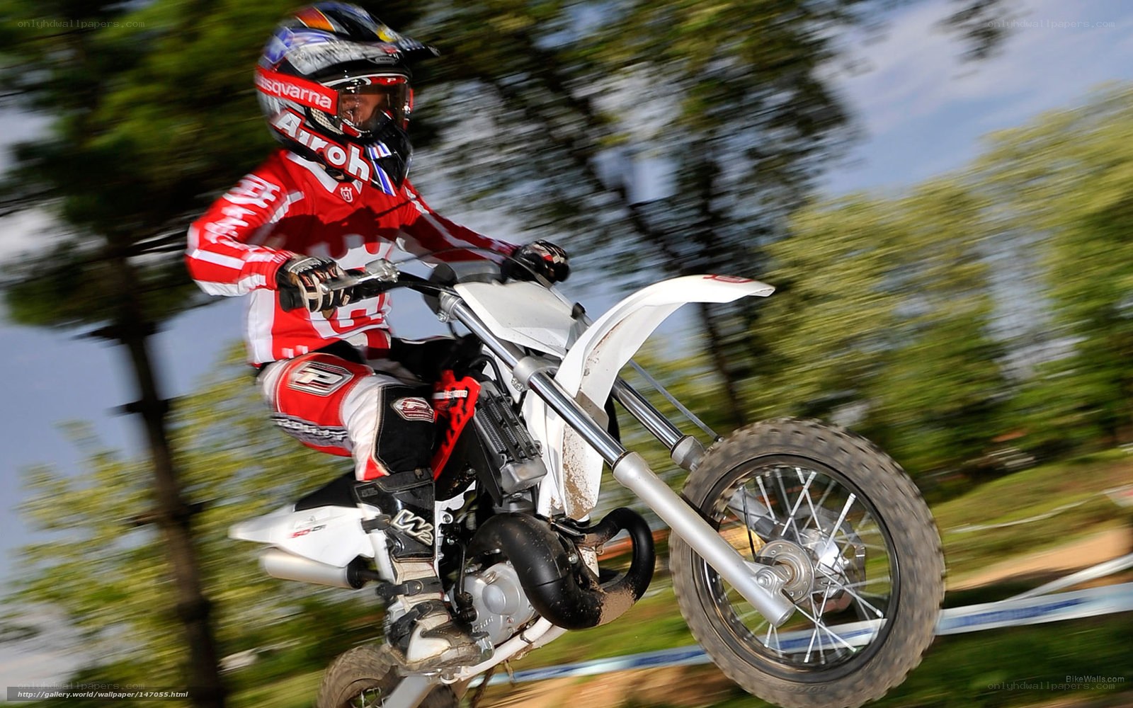 Motocross rider in action
